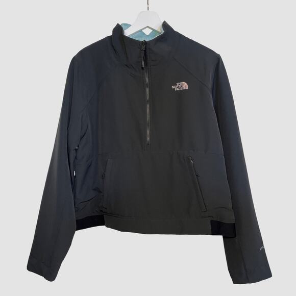 The North Face Women’s WindWall Reversible Pullover Jacket Size L Black/Blue - Picture 1 of 13